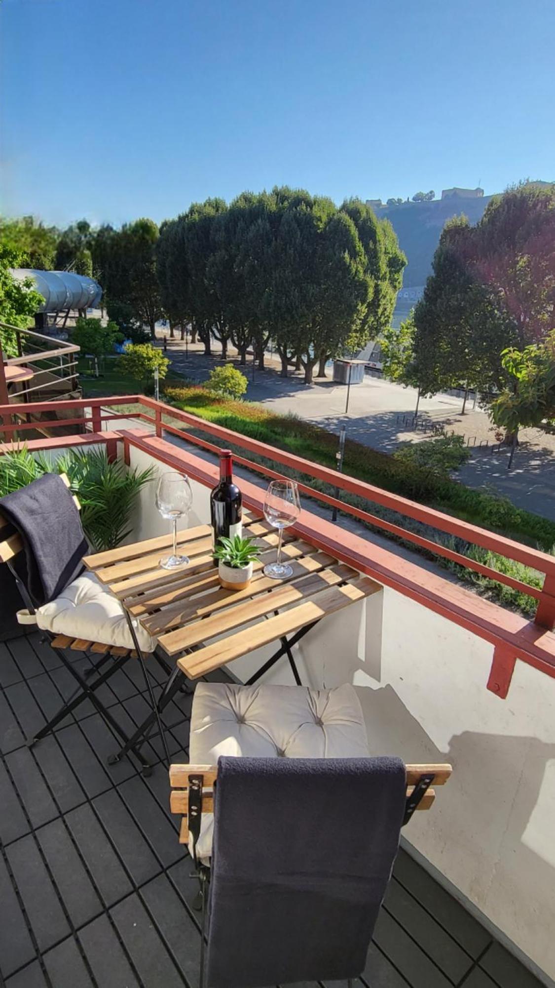 Apartment Mit Balkon Am Rhein Coblenza Esterno foto